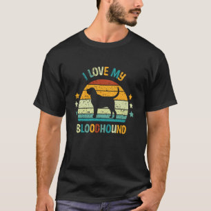 Retro Vintage Bloodhound Sunset Silhouette T-Shirt