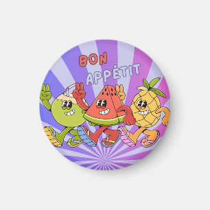 Retro Vintage Bon Appétit Fruit Trio dances 2026 Magnet