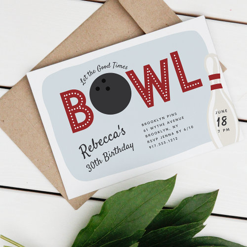 Retro Vintage Bowling Theme Birthday Party