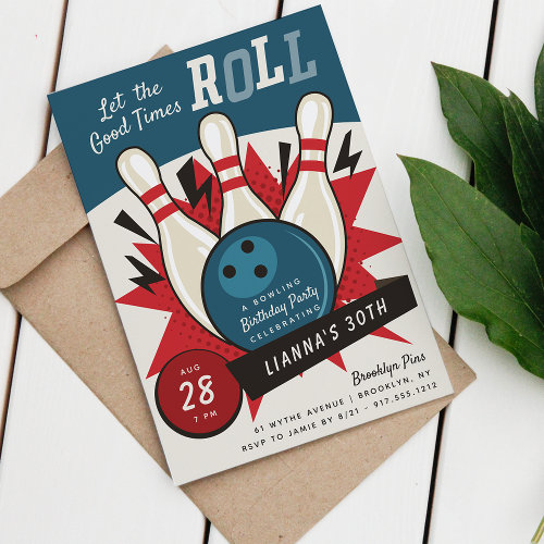Retro Vintage Bowling Theme Birthday Party