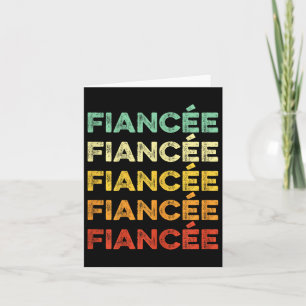 Retro Vintage Bride Future Fiancée Engagement Bach Card