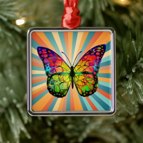 RETRO VINTAGE BUTTERFLY ABSTRACT METAL ORNAMENT