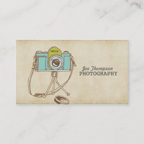 Retro Vintage Camera Photographer Business Cards