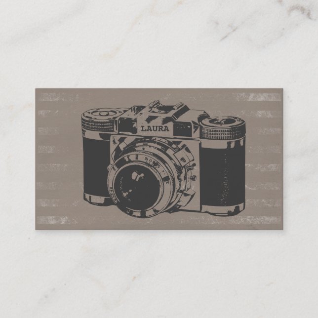 Retro Vintage Camera Photographer Business Cards (Front)