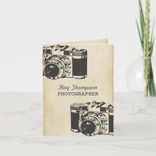 Retro Vintage Camera Photographer Thank You Card