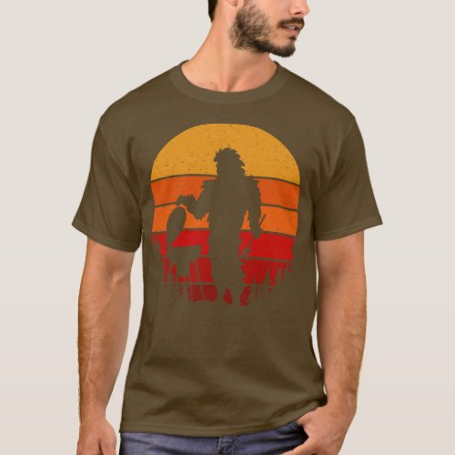Retro Vintage Camping Breakfast Outrs Sasquatch T_Shirt