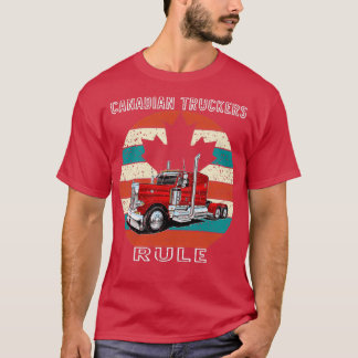 retro vintage canadian truckers rule T-Shirt