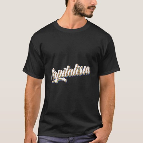Retro Vintage Capitalism Typo T_Shirt