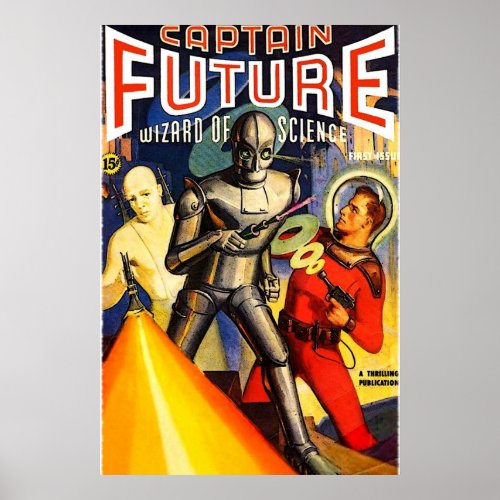 Retro Vintage CAPTAIN FUTURE NO 1 PULP MAGAZINE AR