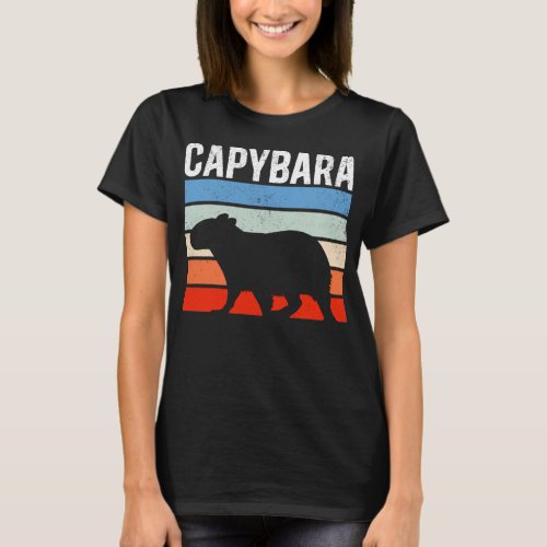 Retro Vintage Capybara Cute Animal T_Shirt