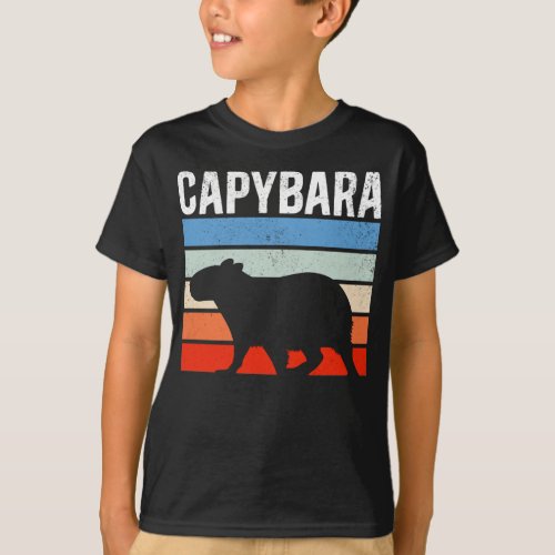 Retro Vintage Capybara Cute Animal T_Shirt