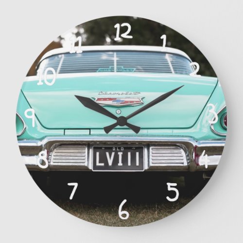 Retro vintage car large clock