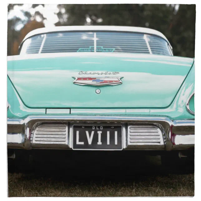 Retro vintage car napkin | Zazzle