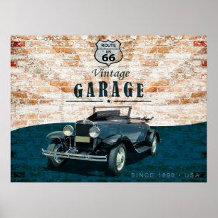 Retro Vintage Car Poster
