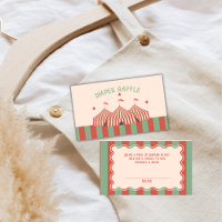 Retro Vintage Carnival Diaper Raffle Baby Shower