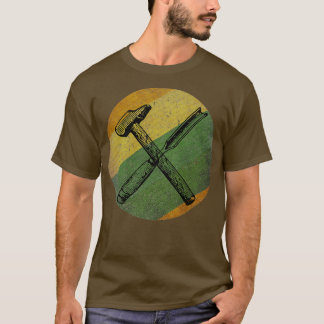 retro vintage Carpenter Chisel tool Woodworking T-Shirt