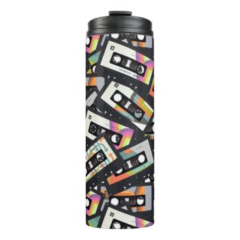 Retro Vintage Cassette Tapes Thermal Tumbler by StargazerDesigns at Zazzle