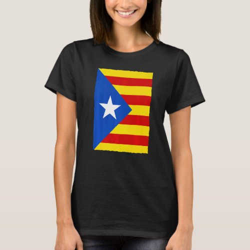 Retro Vintage Catalan National Flag Estelada Blava T_Shirt