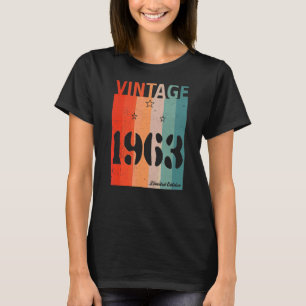 Retro Vintage Celebration Made 1963 Edition Birthd T-Shirt