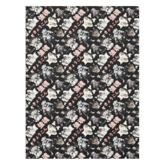 Retro Vintage Chibi Bulldog MMA Mixed Martial Arts Tablecloth
