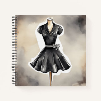 Retro Vintage Chic LBD Little Black Dress Fashion Notebook