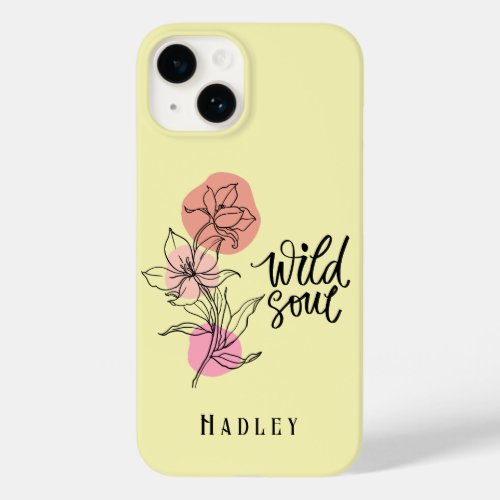 Retro Vintage Chic Wildflower Botanical Wild Soul  Case_Mate iPhone 14 Case