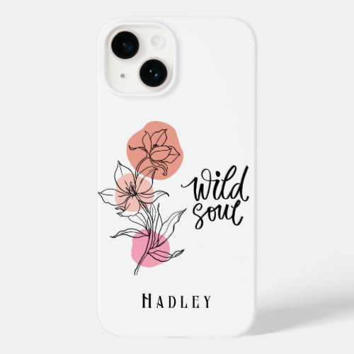 Retro Vintage Chic Wildflower Botanical Wild Soul  Case_Mate iPhone 14 Case