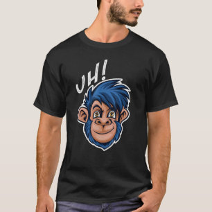 Retro Vintage Chimp Chimpanzee Monkey Wild Forest T-Shirt