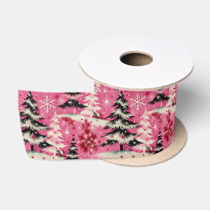 Retro Vintage Christmas: 1950's Pink Xmas Satin Ribbon