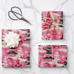 Retro Vintage Christmas: 1950's Pink Xmas Wrapping Paper Sheets<br><div class="desc">This vintage Christmas wrapping paper features a charming and unique design with a soft pink background that exudes a warm and nostalgic feel. The pink hue evokes a sense of whimsy and femininity, setting it apart from the traditional reds and greens commonly associated with Christmas. Scattered across the pink canvas...</div>