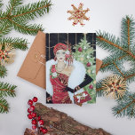 Retro vintage Christmas art deco lady Holiday Card<br><div class="desc">design by www.etsy.com/Shop/VanityFlairDesigns</div>
