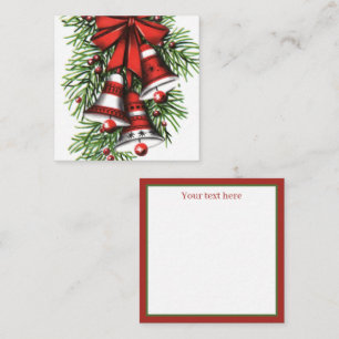 retro vintage Christmas bells Holiday Note Card