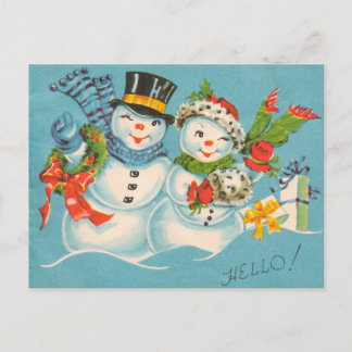 Retro vintage Christmas card