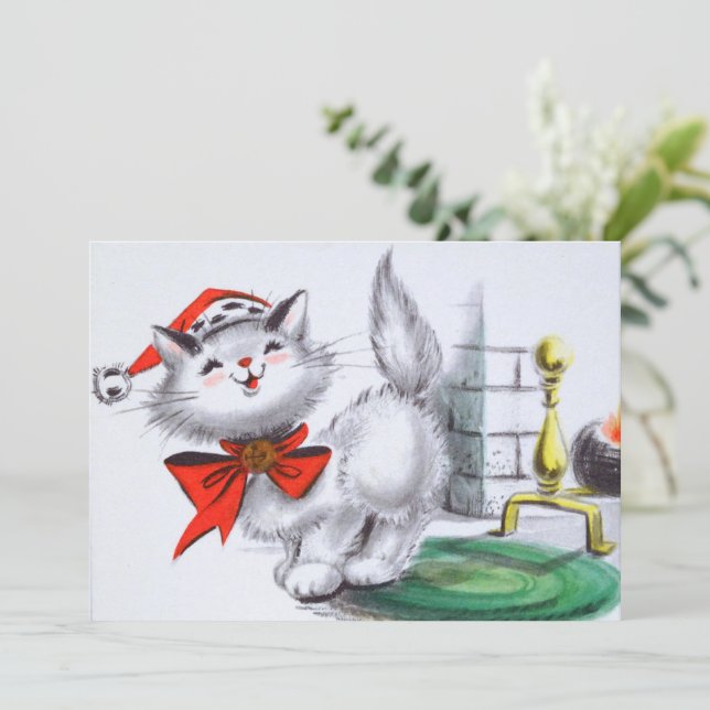 Vintage christmas cat discount