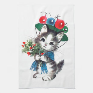 Meowy Christmas Black Cat Kitchen Towel Set – The Good Cat Company