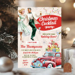 Retro Vintage Christmas Cocktail Holiday Party Invitation<br><div class="desc">Retro 50's Christmas Party Invitation | 1950's Christmas Cocktail Invitation | Martinis Christmas Holiday Party | Retro Car Christmas Party</div>