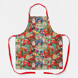 Retro Vintage Christmas Decorations II Apron