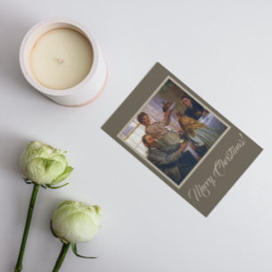 Retro Vintage Christmas Eve Family Dinner Together Holiday Card