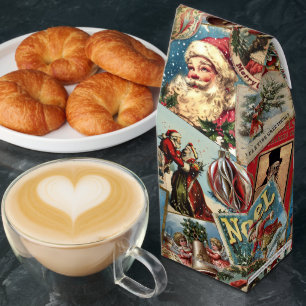 Retro Vintage Christmas: Holiday Cheer Collage Roasted Coffee