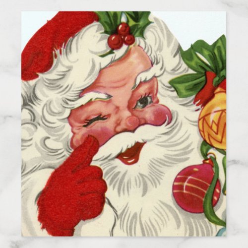 retro vintage Christmas Holiday Santa Envelope Liner