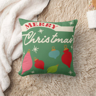 Retro Vintage Christmas Home Decor Throw Pillow