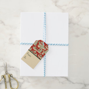 Retro Vintage Christmas Landscape Gift Tags