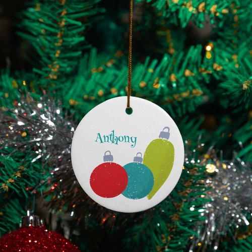 Retro Vintage Christmas Ornaments Personalized