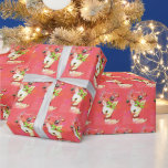 Retro vintage Christmas reindeer Holiday party Wrapping Paper<br><div class="desc">design by www.etsy.com/shop/frostbyte</div>