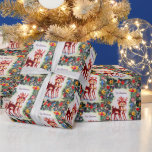 Retro vintage Christmas reindeer party wrap Wrapping Paper<br><div class="desc">design by www.etsy.com/Shop/VanityFlairDesigns</div>