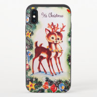 Retro vintage Christmas reindeer