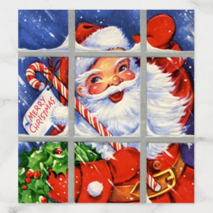 retro vintage Christmas Santa Envelope Liner