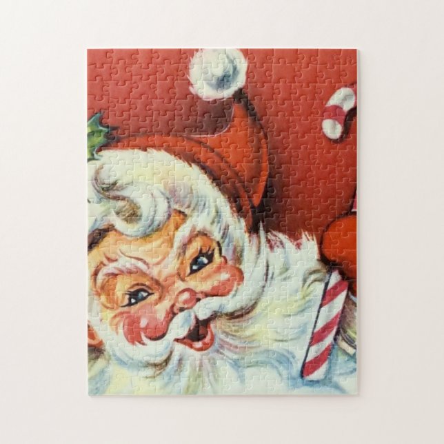 Retro Vintage Christmas Santa Festive puzzle (Vertical)