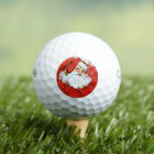 retro vintage Christmas Santa Holiday Golf Balls