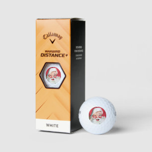 retro vintage Christmas Santa Holiday Golf Balls